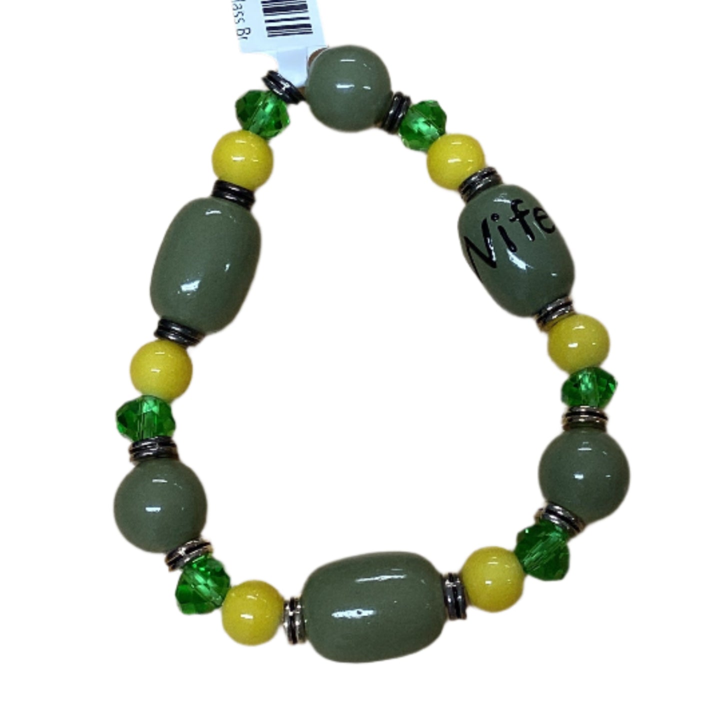 BP WIFE GLASS BEADED BRACELET
