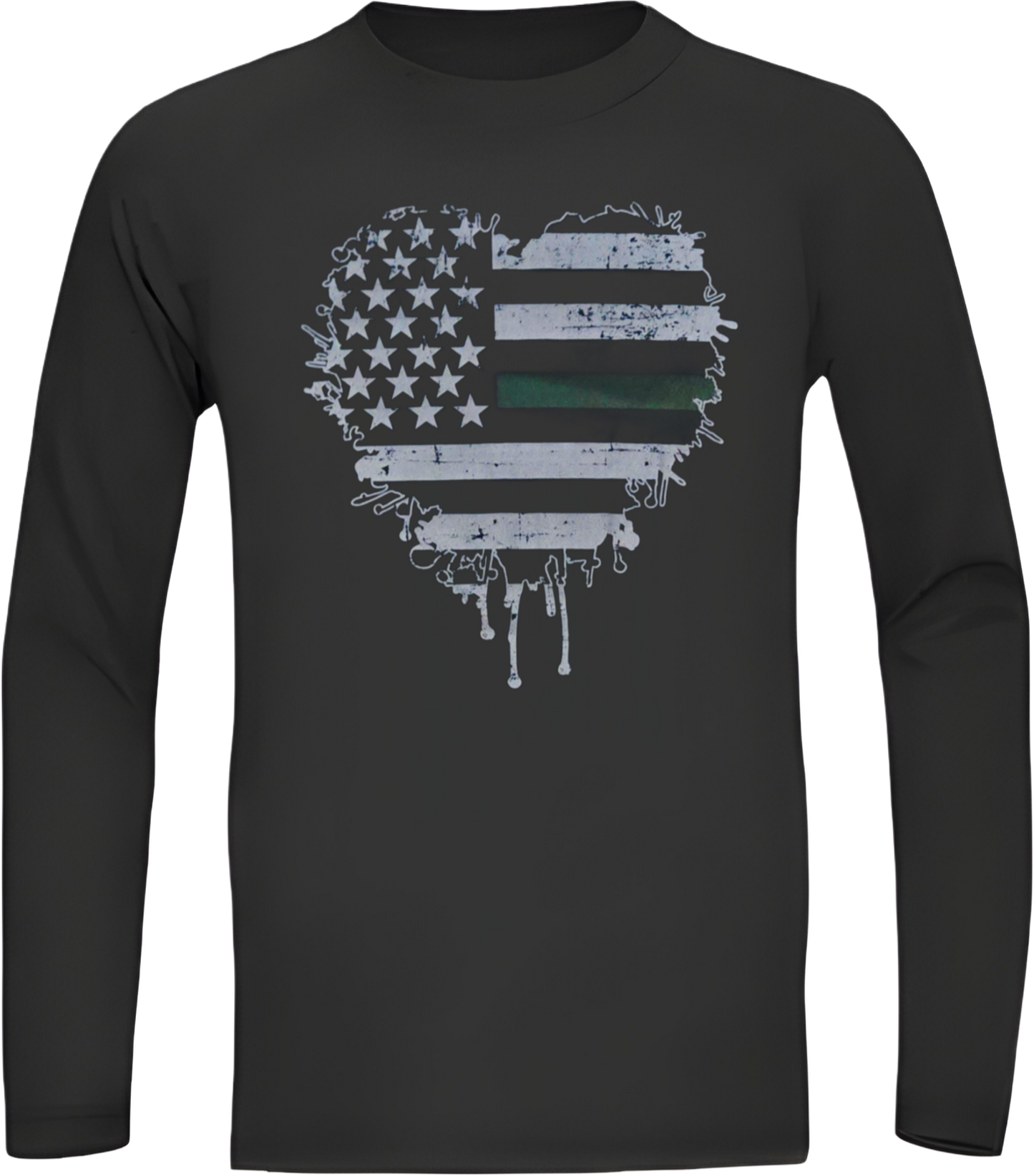Kid's Green line heart Tshirt