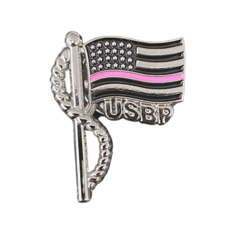 Pink Line Flag Pin