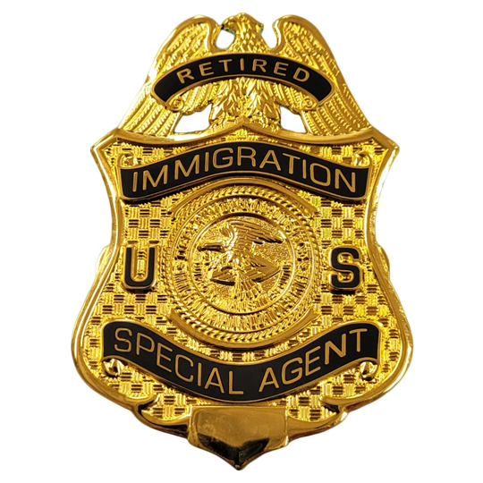 Retired Immigration Special Agent badge