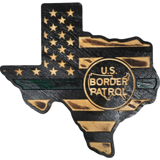 Wooden Texas State Flag