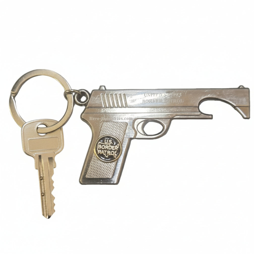 Pistol Bottle Opener Key Chain