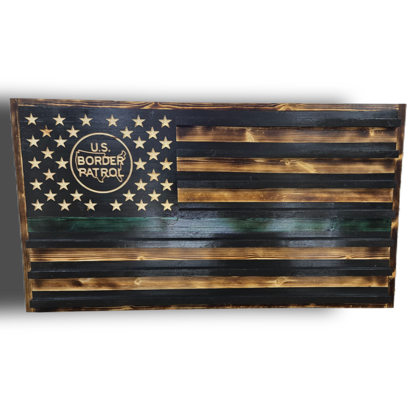 26 inch Rustic look Flag coin holder
