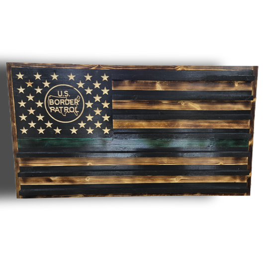 26 inch Rustic look Flag coin holder