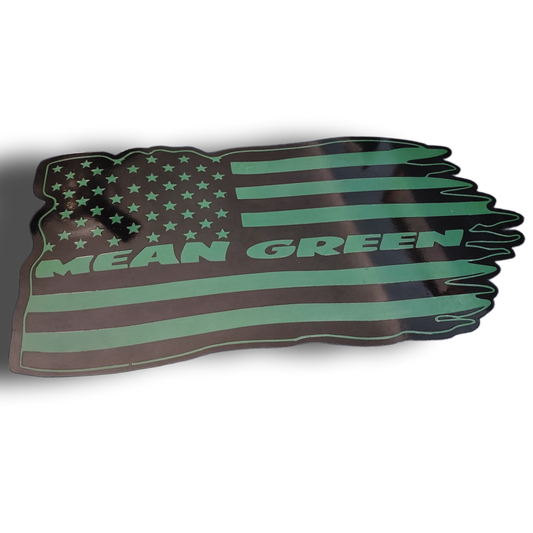 Mean Green flag Metal Wall art 24 inch