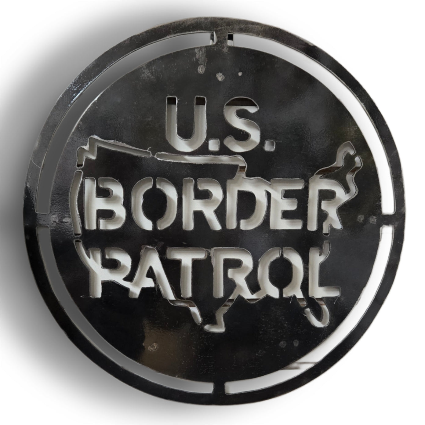 17 Inch U.S. Border Patrol Cut Out Steel emblem