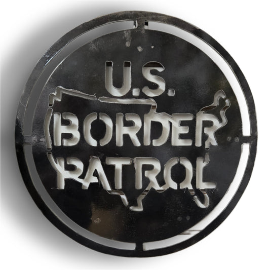 17 Inch U.S. Border Patrol Cut Out Steel emblem