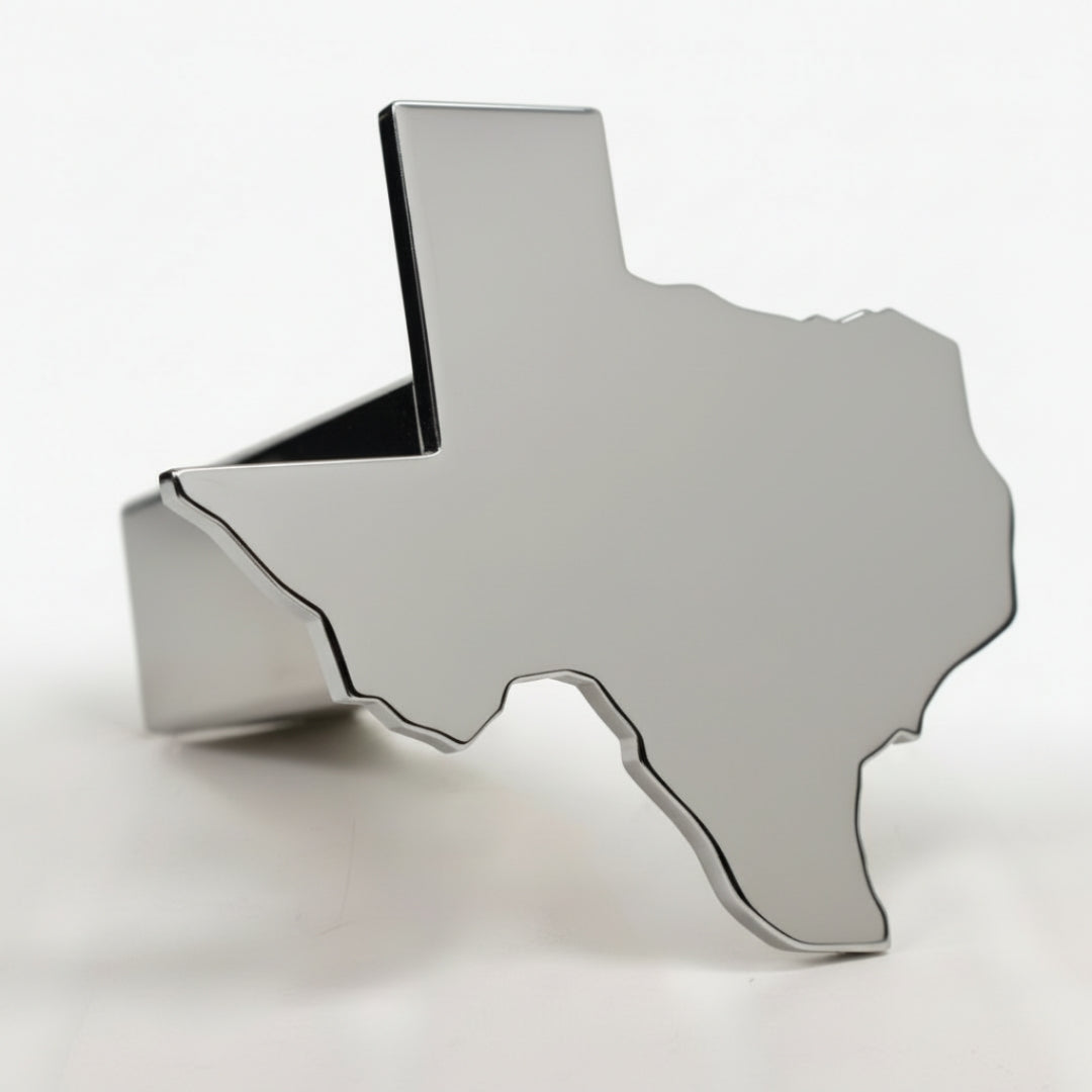 Chromed Texas hitch cover