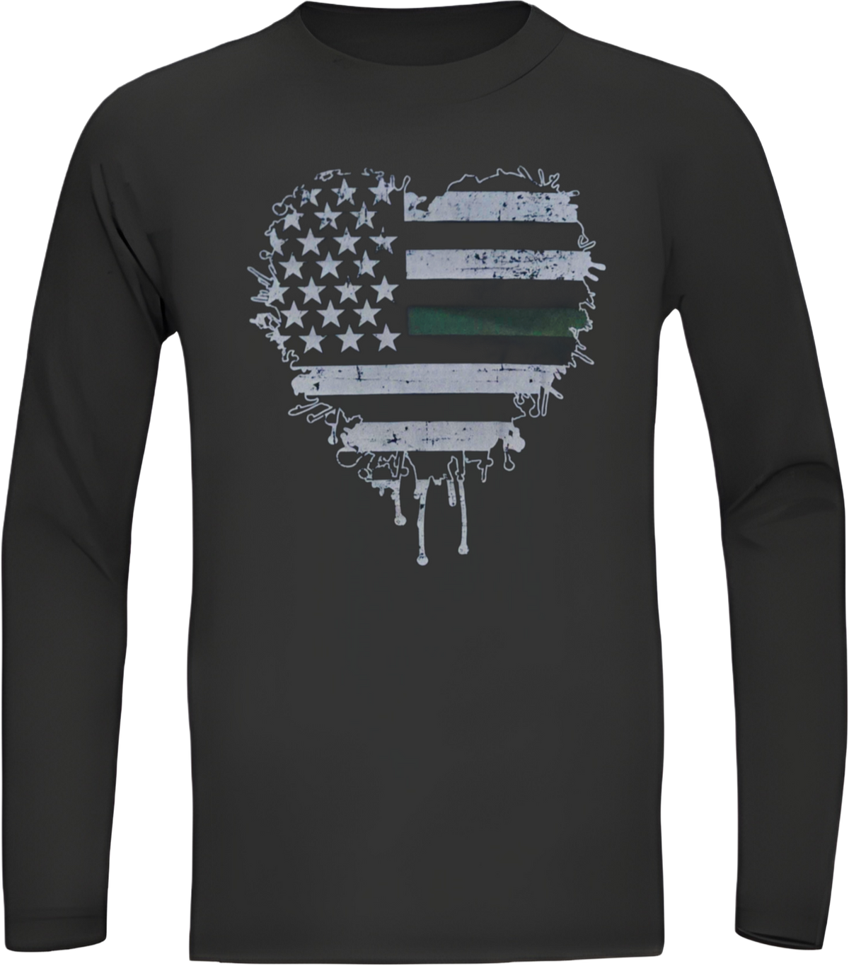 Kid's Green line heart Tshirt