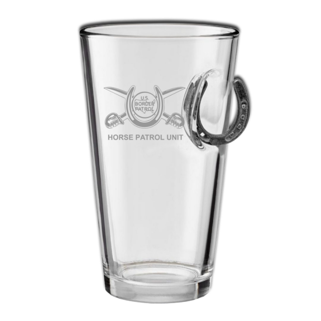 Horse Patrol pint glass
