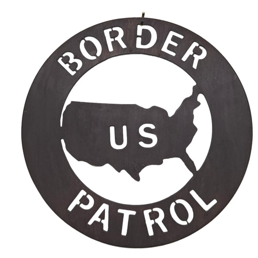 US Border Patrol Metal wall art
